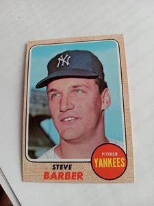 1968 Topps, Steve Barber, New York Yankees  #316 EXMT See Scan!!!!!!!!! - Picture 1 of 2