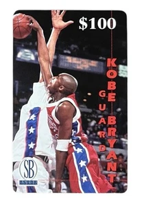 1996 Score Board 100$ Phone Card #9 Kobe Bryant RC Rookie Lakers Lower Merion - Bild 1 von 5