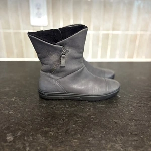 NWOB ECCO Fara Midcut Women's Nubuck Mid Top Zip Bootie Size EU 38 US 7.5 - Picture 1 of 6