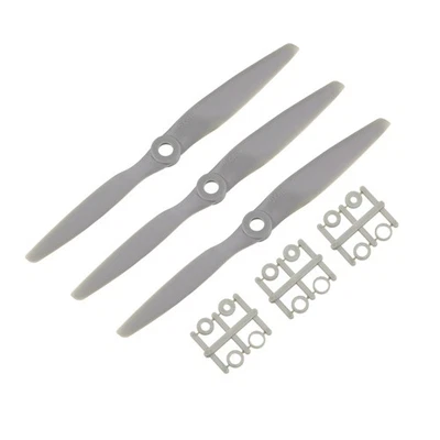 RC Propellers CW 6x4 Inch 2-Vane for Airplane Gray 3Pcs with Adapter Rings - Image 1 of 4