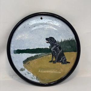 Zeppa Studios Kent, CT Black Labrador 12 1/2" targa rotonda - Foto 1 di 5