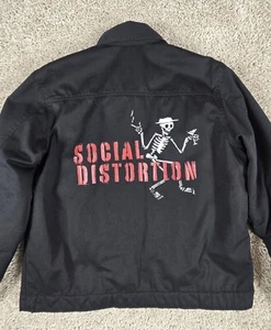Vintage Dickies Eisenhower Jacket Men's Medium Social Distortion Punk Skeleton - Picture 1 of 10
