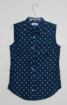 Blusa para mujer Magellan azul marino sin mangas con botones delanteros talla M nueva sin etiquetas Foto 1 de 4