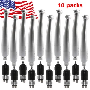 USA 10 NSK Style Dental High Speed Push Handpiece Turbine quick Coupler 4Hole - Picture 1 of 22