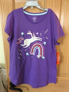 New Wonder Nation Unicorn Rainbow T Shirt Top Girls Purple many sizes - Picture 1 of 1