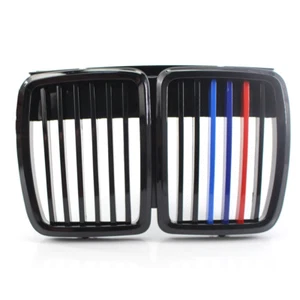 For 1982-1994 BMW E30 Grill 3Series Front Hood Kidney Grille M3 Look Shiny Black - Picture 1 of 7