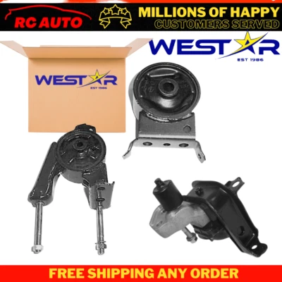 Juego de 3 piezas de montaje de motor y transmisión para TOYOTA ECHO 2000-2005 1,5 L Foto 1 de 4