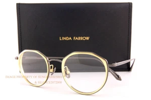 Brand New Linda Farrow Eyeglass Frames CESAR LFL/1225/C5 Nickel/Yellow Gold - Picture 1 of 6
