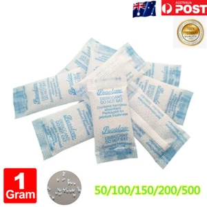20-500PCS 1G Silica Gel Packets Moisture Absorber Desiccant For Keep Dry Storage - Picture 1 of 16
