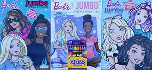 Barbie Coloring and Activity Book Set With 24 Glitter Crayons (Set of 3 Books) - Imagen 1 de 8