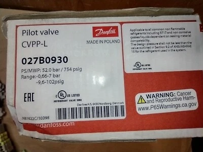 Danfoss CVPP-L Differential Press. Pilot Valve 027B0930, -9.6 psig to 102.0 psig - Image 1 of 4
