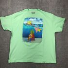 Spongebob Squarepants T Shirt Nickelodeon Mens XXL Light Green Patrick Shark