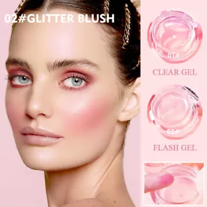 Cosmetics Temperature Changing Color Powder Blusher Make Up Glassy Blush Gel - Picture 1 of 15