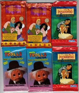 Non Sports Cards Lot of 6 Unopened Packs TROLLS-Pocahontas-HUNCHBAC. - Picture 1 of 2