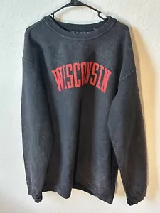 Pressbox By Royce Women’s 2XL Wisconsin Badgers Comfy Cord Vintage Wash Pullover - Picture 1 of 3