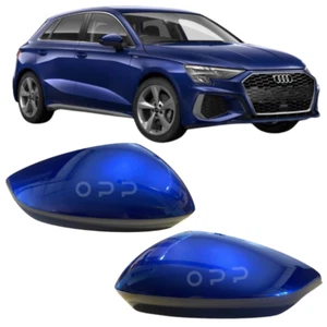 Wing Mirror Cover Painted Navarra Blue Audi A3 2021- OEM Left Or Right - Picture 1 of 8