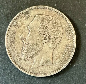 Belgique - Léopold II - Très Jolie Monnaie de 1 Franc 1886 FR en argent - Picture 1 of 2