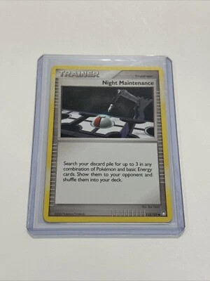 Night Maintenance Trainer 113/123 Pokémon Mysterious Treasures 2007 - Image 1 of 2