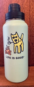 LIFE IS GOOD 32oz  STAINLESS STEEL/WATER BOTTLE "ROCKET TOASTING MARSHMELLOWS" - Picture 1 of 4