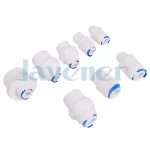 Lote de 10 1/4"" 3/8"" Pushfit a 1/8""-3/4"" BSP macho RO ósmosis inversa montaje de agua - Imagen 1 de 8