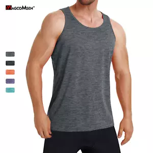 Men's Tank Tops Quick Dry Workout Sleeveless Gym Muscle Shirts Athletic Shirts - Picture 1 of 42