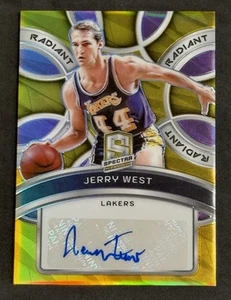 2023-24 Panini Spectra Jerry West Radiant Signatures Gold Prizm Auto 2/10 Lakers - Picture 1 of 3