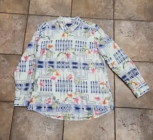 Camisa Tommy Bahama And Pendleton para mujer 100 % lino floral/tropical talla L - Imagen 1 de 12