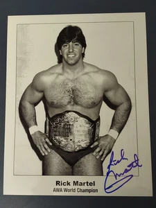 Rick Martel AWA Wrestling Champion foto firmata 8x10 Power Play certificato di autenticità - Foto 1 di 5