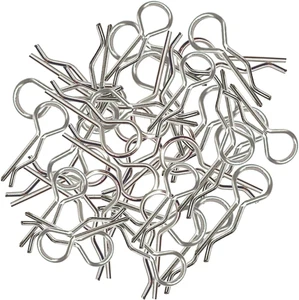 100 Stück RC Karosserie Clips gebogen federnd R Pins gebogen für alle 1/8 1/10 1/12 Auto LKW - Bild 1 von 11