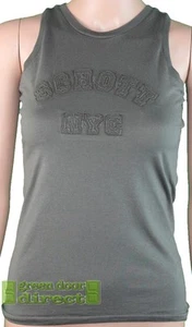 Schott NYC Womens Khaki Green Brown Sleeveless Vest T Shirt Top  XS  X Small  8  - Picture 1 of 1