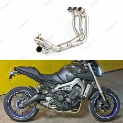 For Yamaha FZ-09 MT-09 XSR900 Slip-on Motorcycle Exhaust Muffler Mid Link Pipe Foto 1 de 4