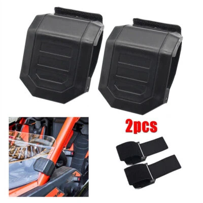 2x UTV Windshield Window Clamp Black Clips For Can-Am Honda Pioneer 1.5"-2" Tube - Image 1 of 4
