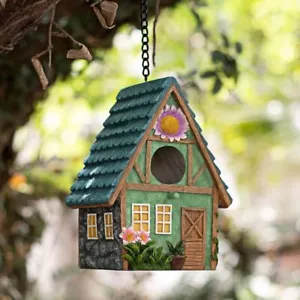 Rainproof Bird House Hand-Painted Bird Cottages Balcony Decoration - Picture 1 of 7