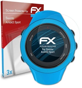 atFoliX 3x Screen Protection Film for Suunto Ambit3 Sport Screen Protector clear - Zdjęcie 1 z 8