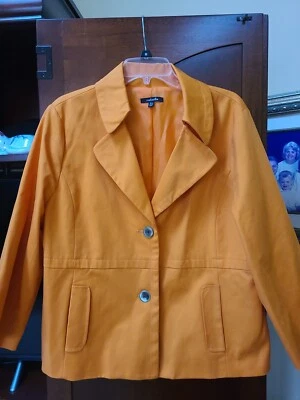 Rafaella Orange Sateen Lined Jacket XL - Image 1 of 4