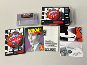 NBA Jam (Super Nintendo Snes) Game Box Booklet & Inserts Authentic - Picture 1 of 18