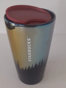 Starbucks Tumbler Christmas Holiday Navy Iridescent Ceramic 12 oz NEW Hard to fi - Picture 1 of 7