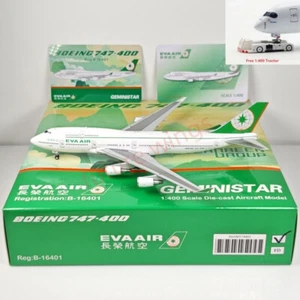 Modellino aereo 1:400 Geministar EVA Air B747-400 B-16401 + trattore gratuito - Foto 1 di 23