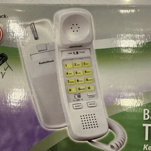 New Radio Shack Big Button Trim Phone 43-874 White, Open Box - Zdjęcie 1 z 9