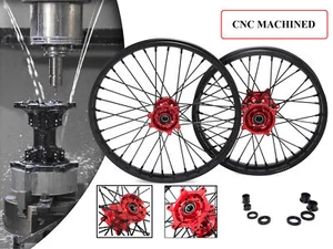 21" 19" CNC Machined Wheel Hub Set For Honda CRF250R 2004-2013 CRF450R 2002-12 - Picture 1 of 8