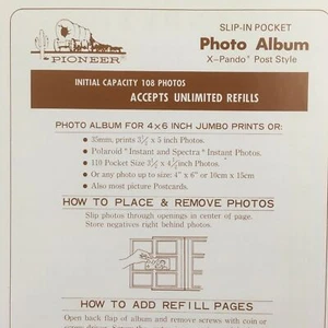 Pioneer Refill Pages - 3-Ring Photo Album 4 x 6 Photos NEW - Pack of 33 Pages - Picture 1 of 4
