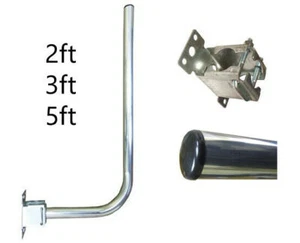 L-FORM J-STANGE HALTERUNG TV Antenne Facia Eves Loft Wohnwagen Wandmontagesatz Mast - Bild 1 von 14