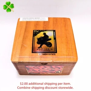 Acid Nasty Acid Empty Wood Cigar Box 6.5" x 6" x 4" - Picture 1 of 10
