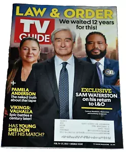 TV GUIDE ~ LAW & ORDER, MANHEIM, WATERSTON & ANDERSON auf FRONTCOVER / FEB 2022 - Bild 1 von 3