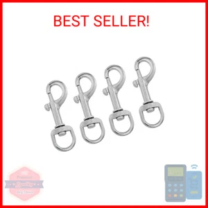 4PCS Stainless Steel Swivel Eye Bolt Flagpole Snap Hook, Flag Snap Clips for Rop - Picture 1 of 2