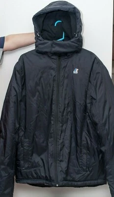 HERMOSA CHAQUETA CON CAPUCHA K-WAY PLUS + INVIERNO HOMBRE NEGRA XL $380 Foto 1 de 4