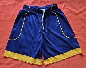 Boys Scots College Navy Yellow Piping Shorts Size 13-14 Years - Picture 1 of 5