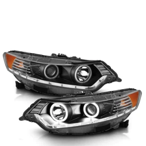 ANZO 121393 Headlight Assembly Headlight Set FITS 2009 2012 acura tsx projector - Picture 1 of 18