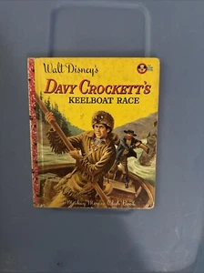 1955 Ein kleines goldenes Buch: Walt Disneys Davy Crocketts Kielbootrennen - Bild 1 von 2