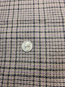 NOS Vintage Suiting wool/wool blend? 5/6Yd x 60" Grey Purple Black Lt/Med Weight - Picture 1 of 2